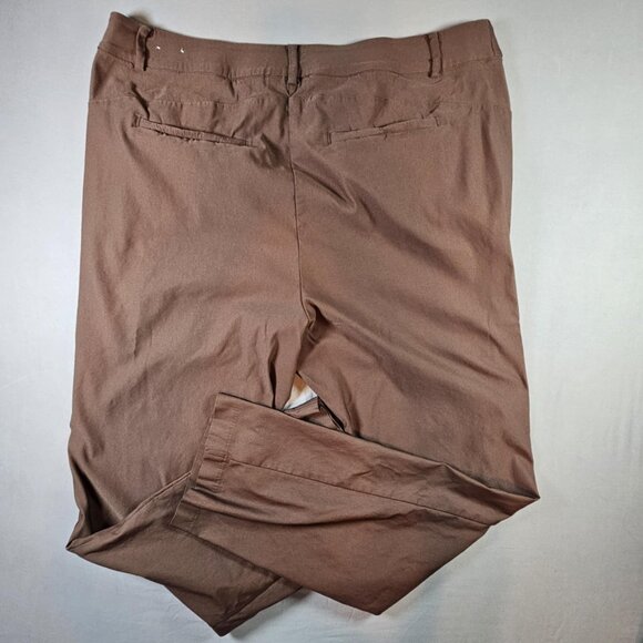 Lane Bryant Four Season Straight Pants Women’s Size 22L – Dark Brown Stretch - Picture 3 of 12
